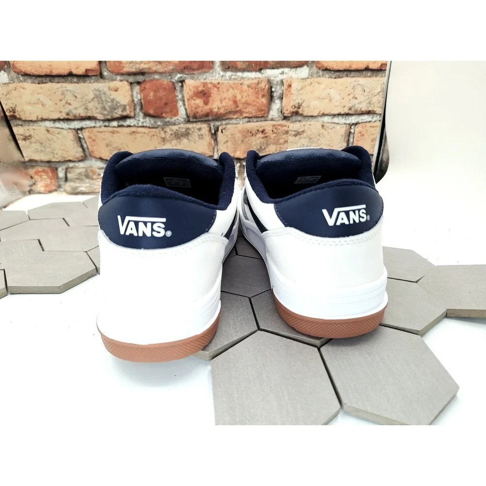 Vans Hylane White Varsity Blue Men Sz 11.5 Chunky Skate Knu Skool Style Sneakers